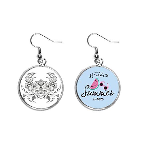 Pendientes de sandía de moda veraniega accesorio lóbulo línea roja