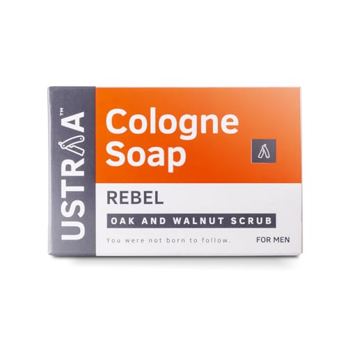 Image of Ustraa Rebel Cologne Soap with Oak & Walnut - 125 gm | Triple-milled Soap | Mild Exfoliation with Walnut Granules | Gives Lasting Fragrance