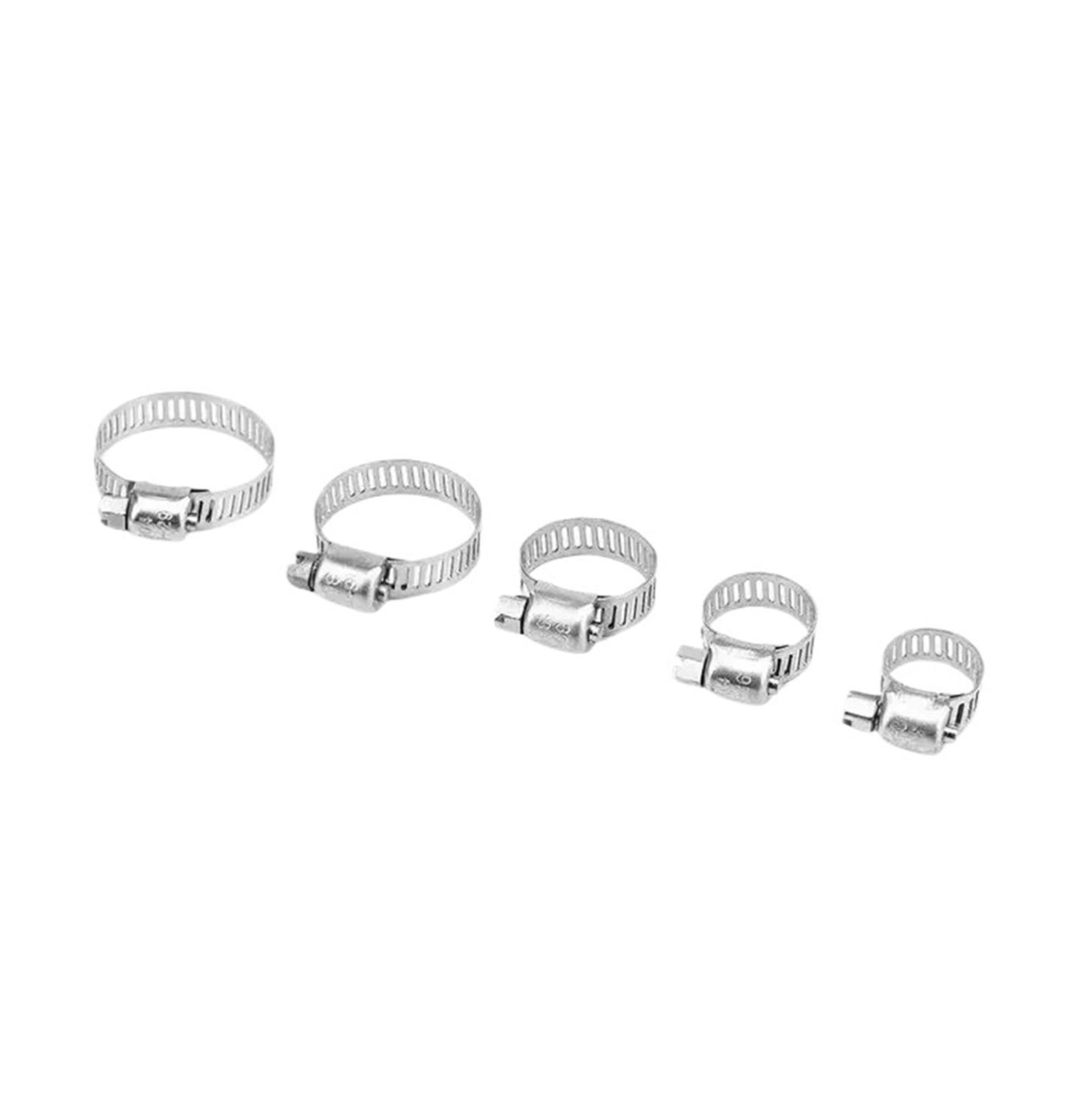 Nodrest One Color 40Pcs Hose Clamp Set - Stainless Steel Worm Gear Clamps For Pipes, Intercoolers, Plumbing, Tubes & Fuel Lines