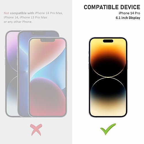 Image of SupCares Privacy Tempered Glass for iPhone 14 Pro (6.1 Inch) With Installation Kit | Military-Grade Gorilla Screen Protector | Edge to Edge Coverage | Black