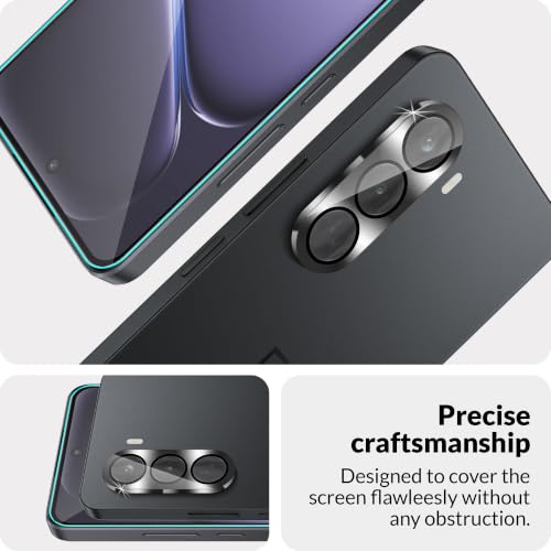 Image of ArmourPro Edge to Edge Tempered Glass for OnePlus Nord CE 6 Lite with Black Camera Ring Guard, 9H Screen Protector, Anti-Scratch, Anti-Fingerprint, Bubble-Free Installation Kit