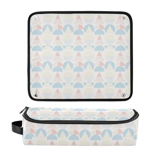 Estuche de viaje 2 en 1 para planchas y rizadores con almohadilla resistente al calor con cierre y gran capacidad en tono claro miniatura 3