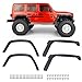 Zolikar 4PCS Stainless Steel RC Fender Flares Fender Delete Wheels for 1/10 Scale RC Crawler Car SCX10 III Upgrades JLU AXI03007 Accessories