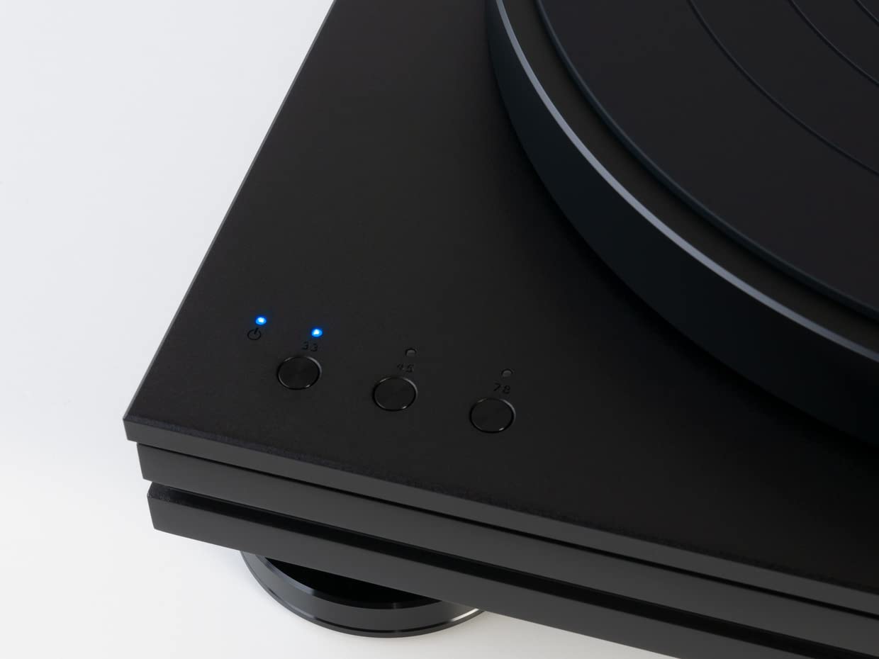 Music Hall Stealth 3-Speed Direct-Drive Audiophile Turntable with a Unique Multi-Layer Plinth Design | Pre-Mounted Ortofon 2M Blue Cartridge | 9" S-Shape Tonearm w/Detachable Headshell | - Image 3