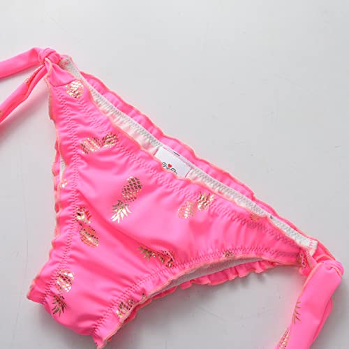 Image of DXTON Girls Summer Swimsuit Beach Sport One Pieces Ruffled Tankini Cartoon Bathing Suit Swimwear