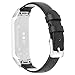 Aresh Compatible with Samsung Galaxy Fit Bands, Soft Leather Strap Replacement Wristband for Samsung Galaxy Fit SM-R370 Fitness Smartwatch (Black)