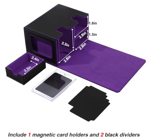 Venssu Mtg Deck Box For Commander Or Prime Card Display With Dice Tray,Card Deck Box Fits 200 Single Sleeved Cards thumb #5