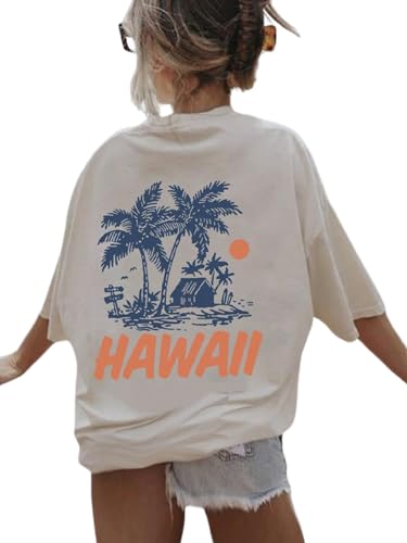 Image of SOLY HUX Girl's Graphic Tees Short Sleeve Hawaiian T Shirt Summer Casual Vacation Tops