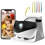 gato robot interactivo zoomer Pet Companion Robot: en modo automático, la aplicación configura el despertador para acompañar a sus mascotas con regularidad. Programe sesiones de juego durante la semana para que su mascota se entretenga incluso cuando usted no está. En modo manual, juegue de forma remota con su mascota a través de la aplicación.