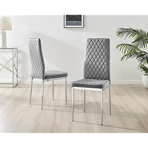 Furniturebox UK Milan Set of 6 Dining Chairs Cover