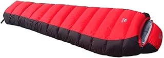 SlimpleStudio Saco de Dormir Ultraligero de Dormir Que acampa Bolsa de Pato Blanco Abajo Saco de Dormir for Adultos de artículos de Camping Bolsa de Dormir Que acampa Negro-Rojo (Color : Red Black)