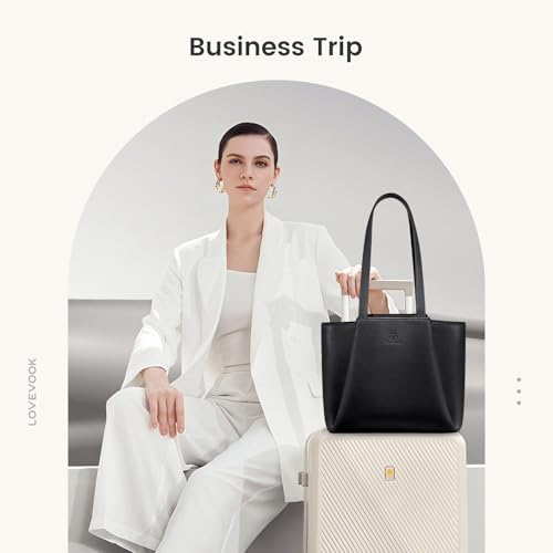 LOVEVOOK Tote Bag for Women,Ultra Soft Foldable Vegan Faux Leather Shoulder Bag, Fashionable Minimalist Style Purses Women4