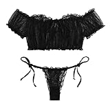 Damen Sexy Dessous Erotisch Slip Und BH Masche Unterwäsche Set Frauen Sexy Damen Unterwäsche Set BH Und Slip Erotisch Rückenfrei Offene Schale Negligee Damen Sexy Große Größe Lang