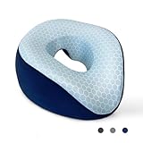 SeiriHelper Massagekissen Kopfloch, Ergonomisches Gesichtskissen mit abnehmbarem Bezug, Massage Kopfstütze für Bett (Marine)