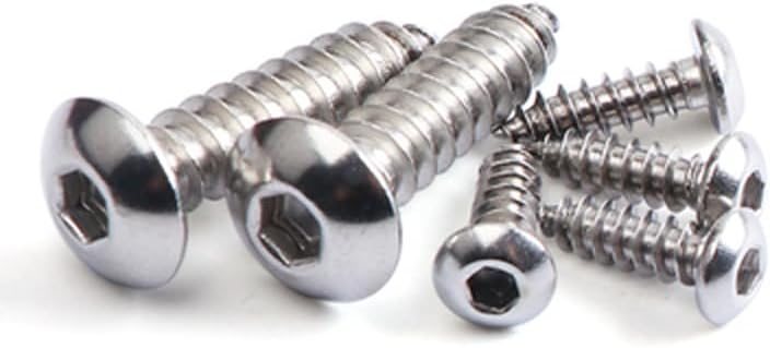 M5 M6 Hex socket Screw Half Round head Self-tapping Screws 16-40mm Length (Thread Diameter: M5x35mm(8pcs))