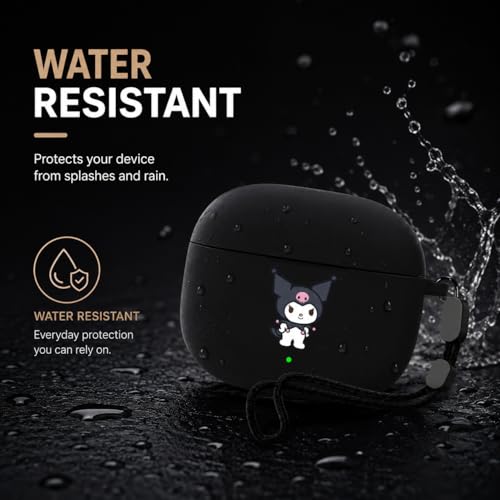 Image of Anvique Silicone Case for OnePlus Buds 4 Pro,Shockproof Protective Cover, Scratch Resistant, Lightweight, Precise Fit with Charging Access (Kurumii Lanyard)