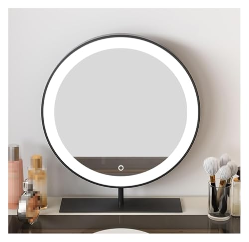 Miroir de maquillage de bureau HD avec éclairage LED ajustable