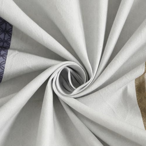 Image of Signature Digital Print Geometric Designs Super King Size Bedsheet - 108 x 108 inches | 100% Cotton-Feel Soft Fabric | Fade-Resistant Colors | 2 Matching Pillow Covers (Urban Regent)