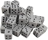 KDice 100 White Dice - 8mm