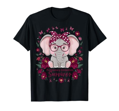 Flores y cinta de conciencia de embolia pulmonar Camiseta