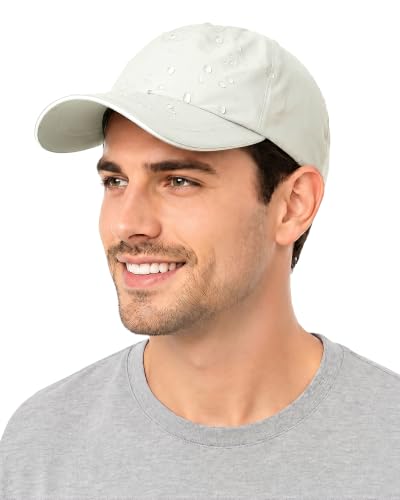 Image of Mens Waterproof Baseball Cap UPF 50+ Sun Protection Windproof Breathable Unisex Quick Dry Outdoor Rain Hat