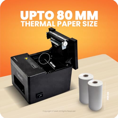Image of Helett BillQuick Lite USB Direct POS Autocut Thermal Receipt Printer 80mm(3inch)Compatible with Windows(PC&Laptop)250mm /s High Speed Printing connect to Cash Drawer 203 DPI Resolution(1Year Warranty)