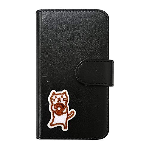 【moimoikka】 iPhone17 Pro Max アイフォン17プロマックス 対応 ケース 手帳型 ねこ 動物 キャラクター かわいい 猫 ネコ アニマル (ブラック) ダイアリータイプ 横開き カード収納 フリップ カバー スマートフォン もいも