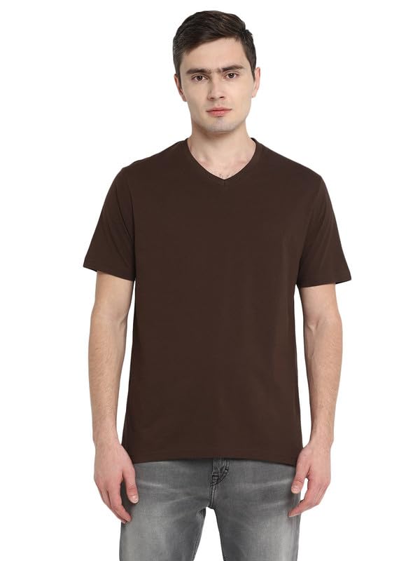 Image of Aventura Outfitters Men's V Neck 100% Cotton Regular Fit T-Shirt (Pack of 4)
