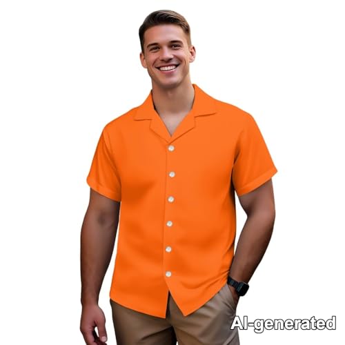 Image of Hawaii Matching Couple Outfits Husband and Wife Clothing Fashionable Mens Casual Shirts Hawaii Dress with Soft Fabric