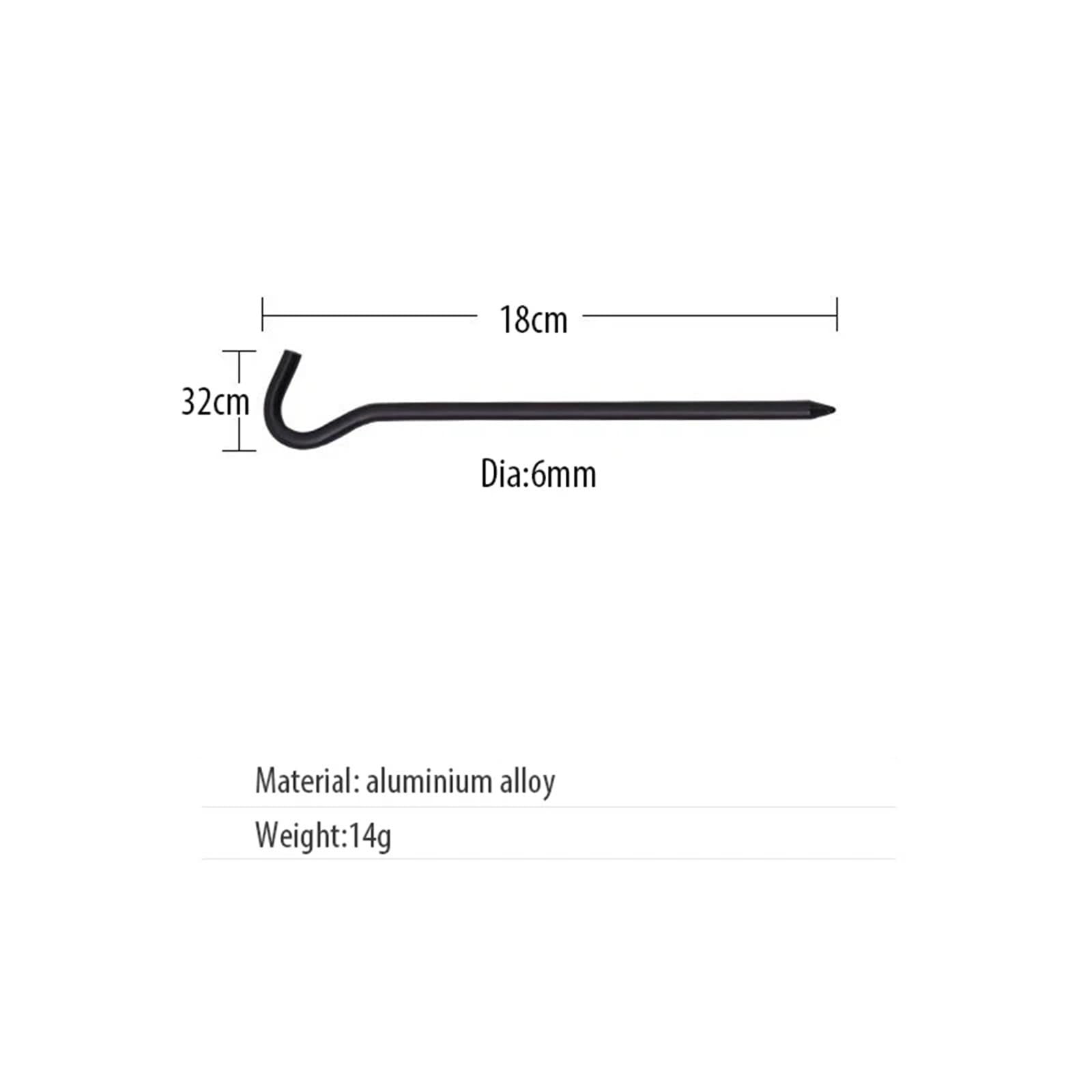 20 stücke 18 cm Aluminium Legierung Zelt Heringe Mit Haken Garten Stakes Boden Nagel for Hängematte Camping Abspann Markise Baldachin überzelt Für Verschiedene Campingumgebungen(Red)