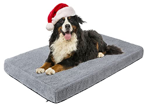 SHU UFANRO Large Dog Bed for Medium Large Dogs, Waterproof Orthopedic Memory Foam Dog Bed with Removable Washable Cover…