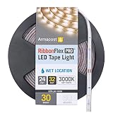 Armacost Lighting RibbonFlex Pro Soft White (3000K), 30LEDs/M, 10M, 24V Outdoor Tape Light (144450)