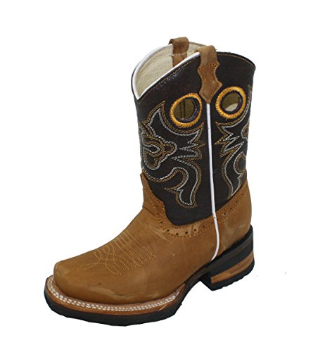 Children Unisex Sizes New Genuine Cowhide Leather Cowboy Boots Animal Print Boots