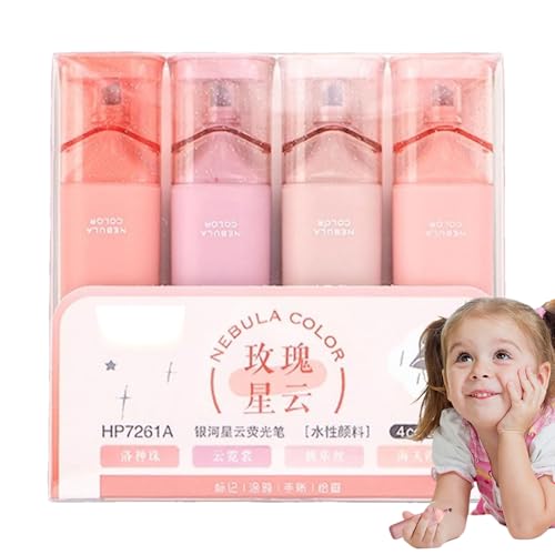 Surligneurs Pailletten - Mignons 4 Pièces Anti-taches Lisses, Stylos Flash Marqueur Couleur, Anti-tâ€¦ – Vignette