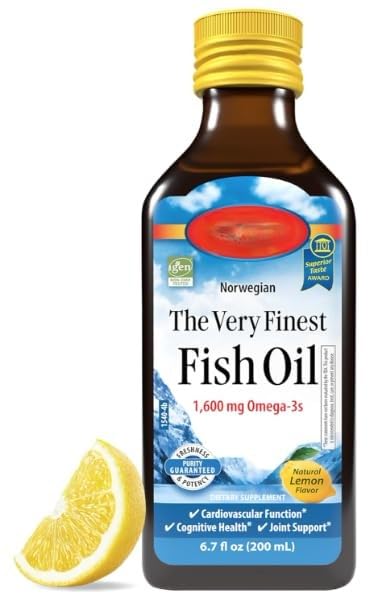 Huile de poisson liquide norvégienne au goût citron pour soutenir votre capital santé
