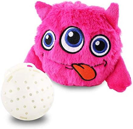 Petbobi Upgrade Interactive Dog Toy Bouncing Giggle Ball Monster Plush Puppy Toy Squeaky Shaking Vibrating Automatic Moving Exercise Electronic Motorized for Small Medium Puppy, Pink