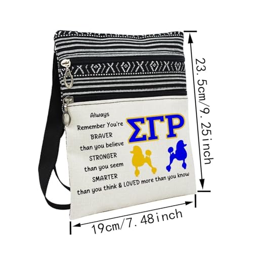 Sorority SGRHO Messenger Bag Small Ethnic Pattern Printed Adjustable Strap Crossbody Zipper Bag Sorority 1922 Phone Bag Wallet Cute Shoulder Handbag Inspirational Present for Women2