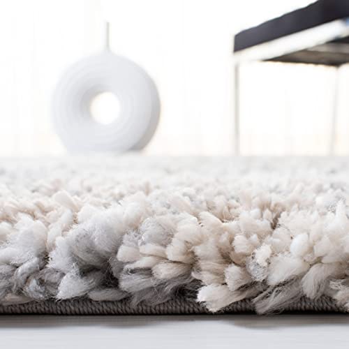 Tapete SAFAVIEH Fontana Shag 4'x6' Gris y Marfil miniatura 4