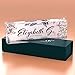 Desk Name Plate Personalized, Custom Name Plates, 2½/x8 Inches, Thick Crystal-Clear Acrylic, Gift Box, Office Desk Decor. USA Made by ACRYLUXE (Glowing)