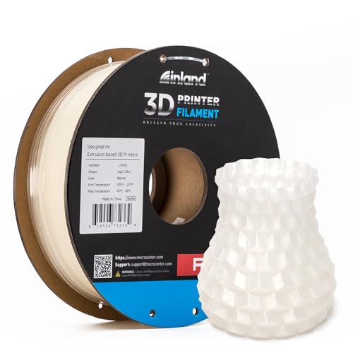 Image of INLAND Micro Center PLA+ 3D Printing Filament 1.75mm - PLA Pro Dimensional Accuracy + /- 0.03 mm - 1 kg Cardboard Spool (2.2 lbs) (1 Pack Natural, 1.75mm)
