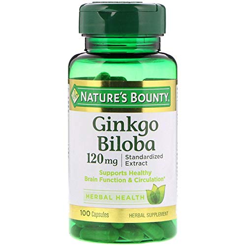 Nature's Bounty Ginkgo Biloba 120mg, 100 Capsules (Pack of 3)