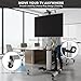 Mount-It! Mobile TV Stand for Flat Screen Televisions, Height Adjustable Rolling TV Cart for 32, 40, 50, 55, 60, 65 and 70 Inch Screens, 110 Pound Capacity