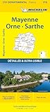  Carte Départementale Mayenne, Orne, Sarthe