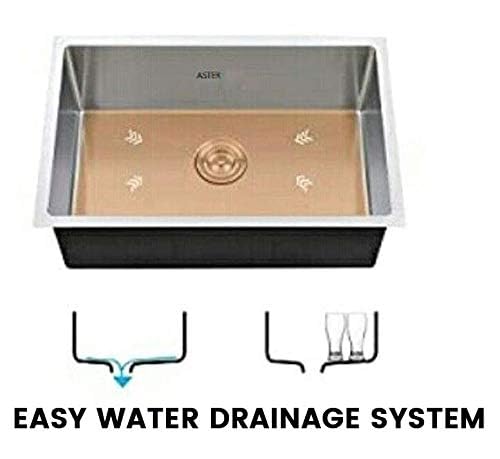 ZAP Hexa Series 304 Grade Stainless Steel Kitchen Sink | Single Bowl | Satin/Matte Finish | Square Coupling | Rust-Proof & Durable | Premium Quality (24 x 18 x 10 Inch) 4