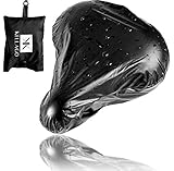  100% wasserdichter premium Sattelbezug + GRATIS Tragebeutel / optimaler Regenschutz durch wasserabweisendes Material mit Lotuseffekt / passend für jeden Fahrradsattel [ incl. 2in1 Schutzfunktion ]
