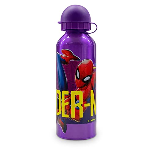 Gourde enfant Spiderman Marvel 500ml en aluminium robuste avec bec antifuite pratique au quotidien
