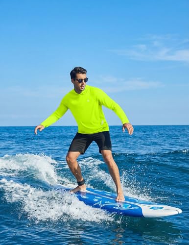 Image of PINSPARK Men's UPF 50+ Sun Shirts Long Sleeve Fishing Hoodie, UV Protection Rash Guard for Outdoor Hiking Running Swim Shirt