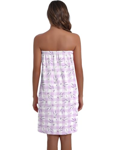 Image of Ekouaer Waffle Robes For Women Bath Wraps Lightweight Bathrobe