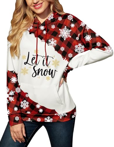 For G and PL Weihnachten Damen Ugly Christmas Hoodie Sweatshirt mit...