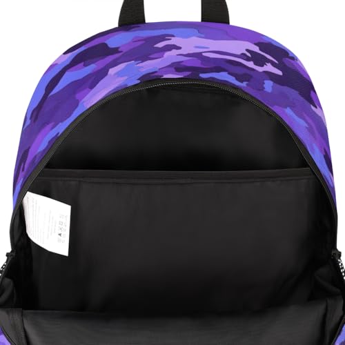 Purple Camo Laptop Backpack for Women Men, 18.3 Inch Large Computer Backpacks Fashion Teacher Nurse Bag Casual Daypack for Work Travel3